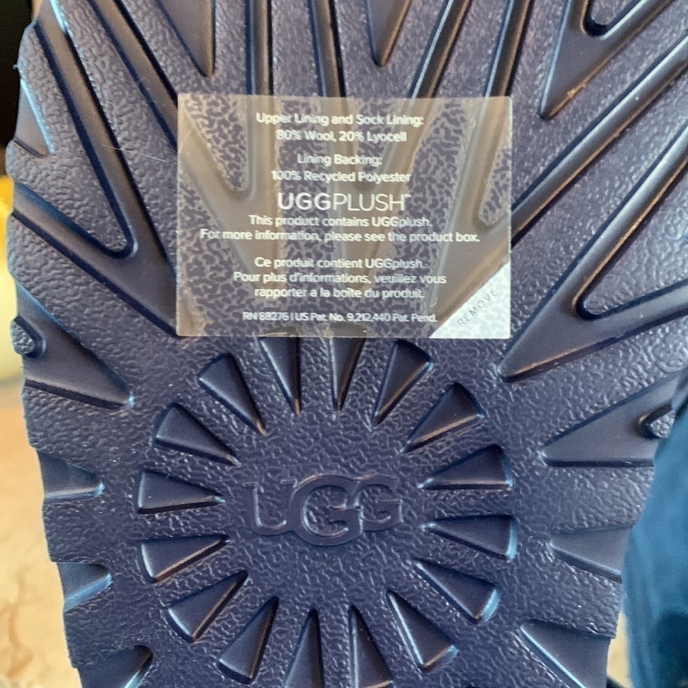 Ugg size 11 blue suede wool  lined lace up boots - Picture 7 of 12